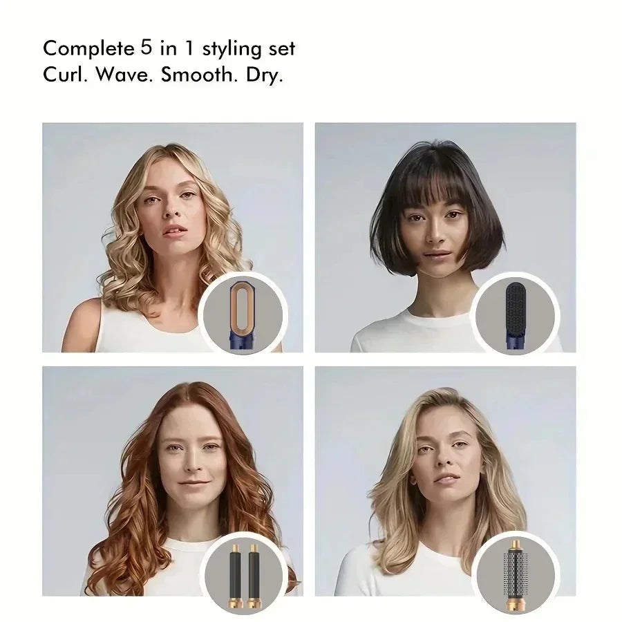 Rizador y Moldeador de Pelo Multifunción 5 en 1
