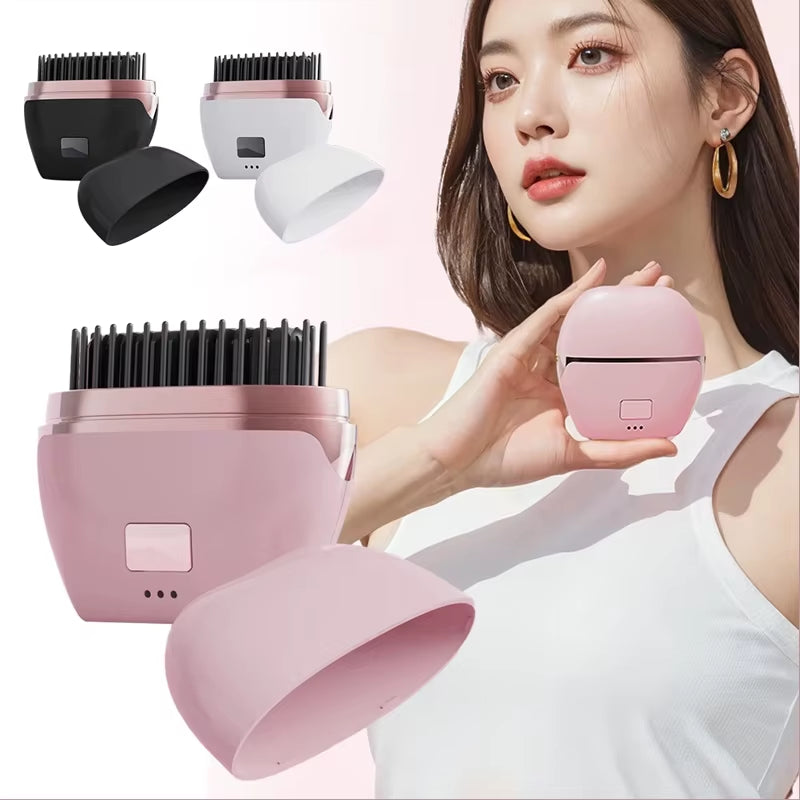 Portable Kundan Wireless Hair Straightener LED Display Rechargeable USB Power Source Ceramic Negative Ion for Household Use
